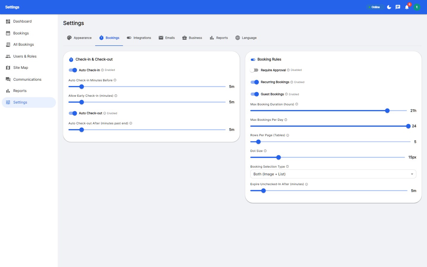 Booking Rules & Configuration